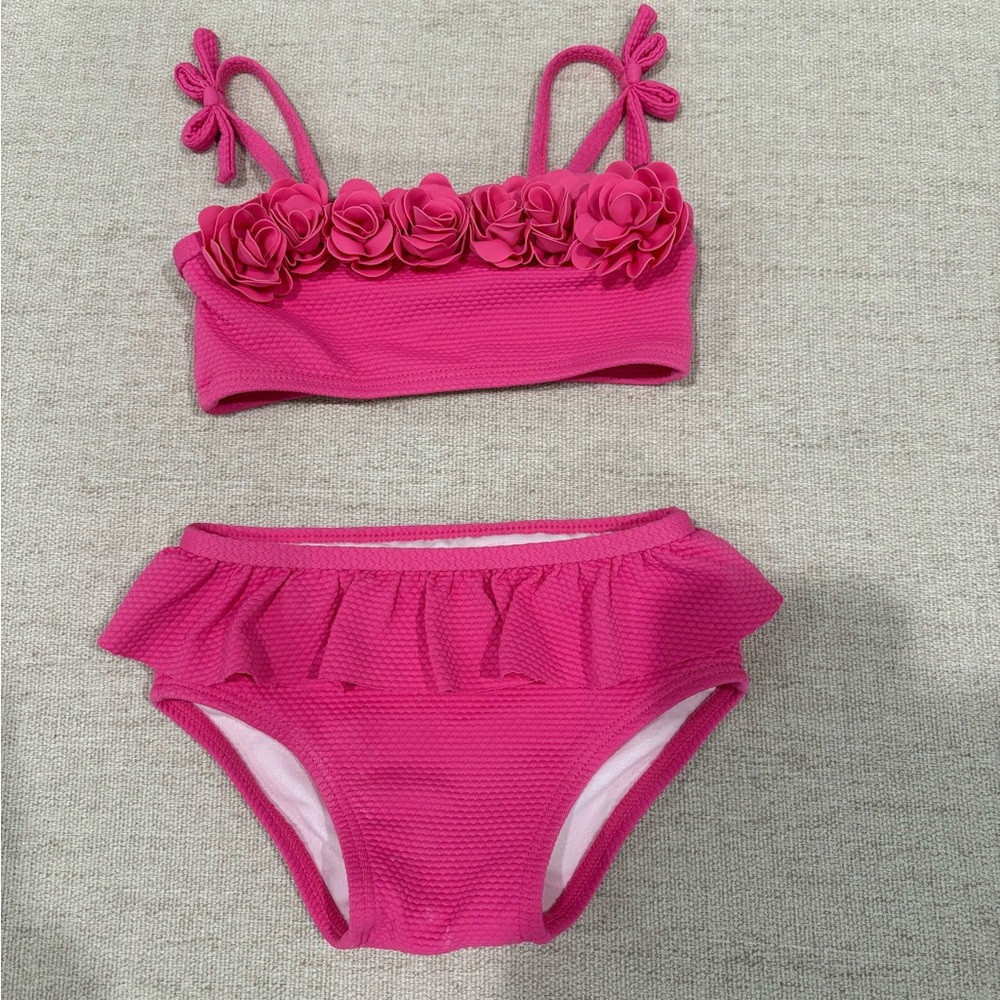 Janie & Jack Toddler Pink Floral Bikini Set